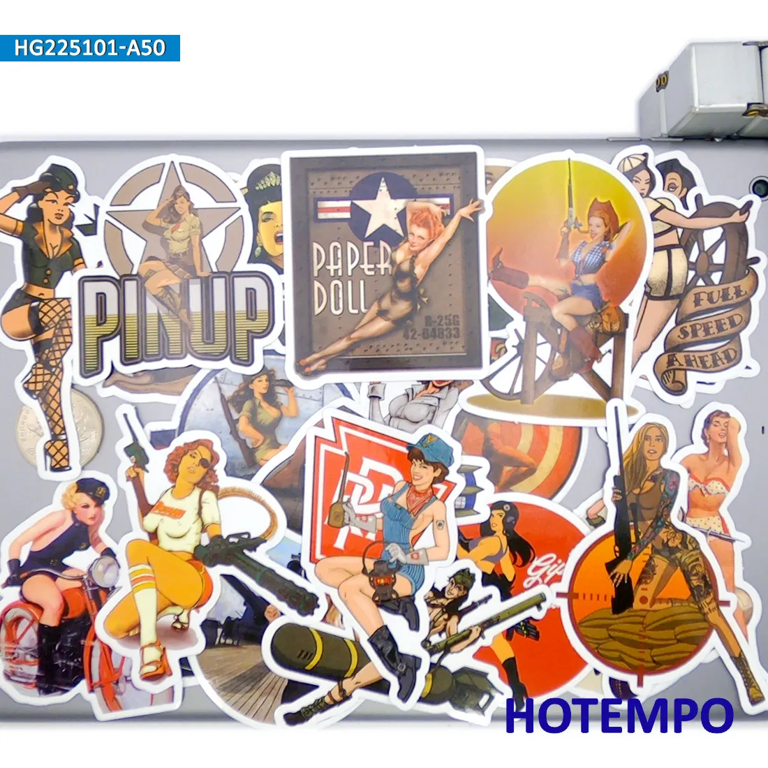 Vintage Glamour Girl Sticker Pack - Nostalgic Art