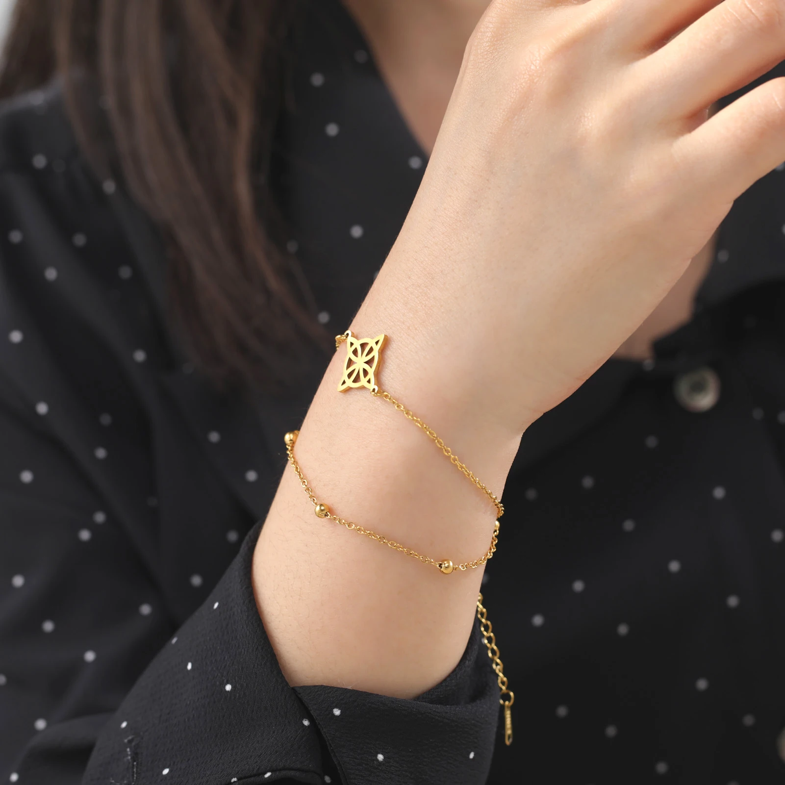 Bracciale intrecciato con occhio di falco - Tempio Zen