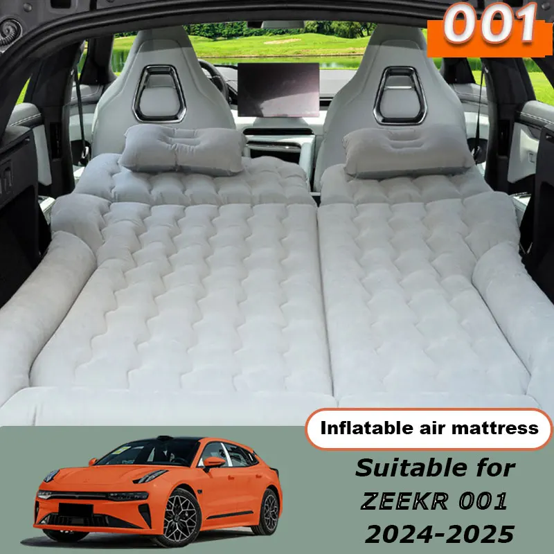 For ZEEKR 001 Car Travel Bed Camping Inflatable Sofa Auto Air Mattress Rear Seat Rest Cushion Sleeping pad With pump