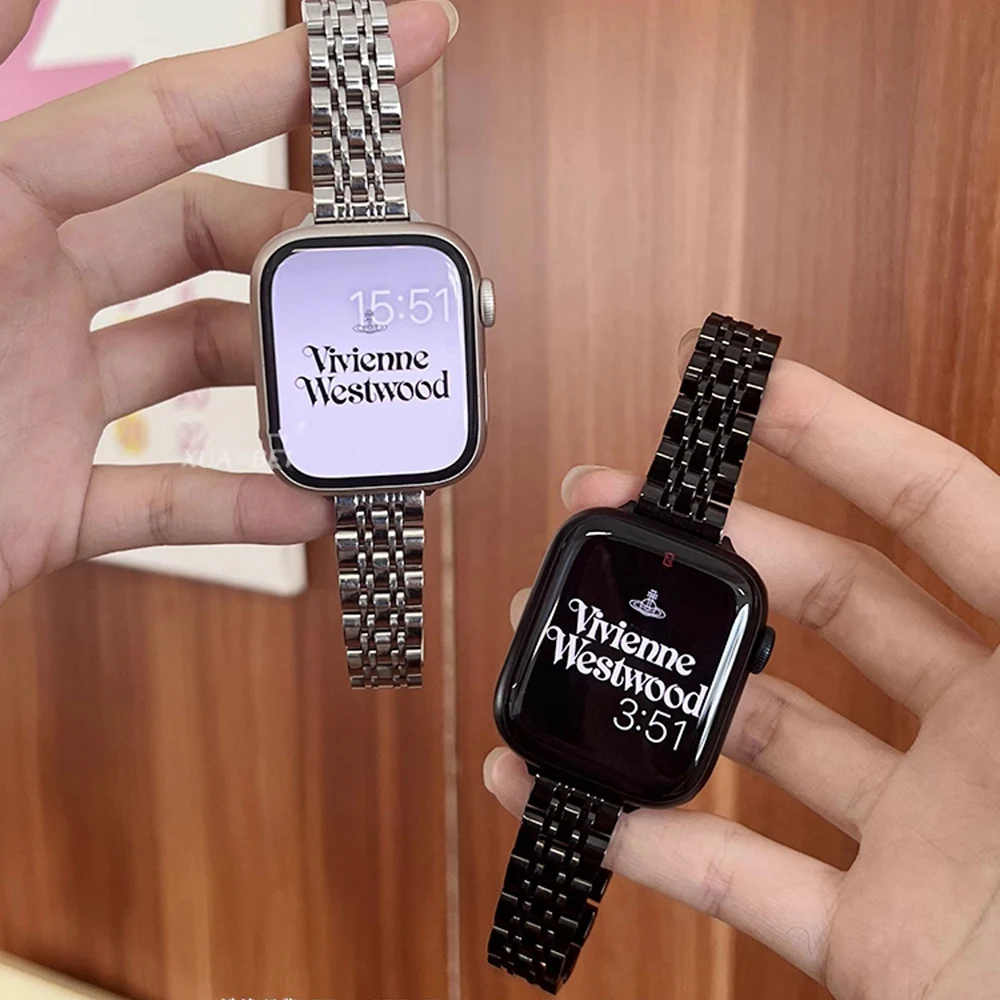 Elegant Women's 14mm Wide Metal Watch Strap