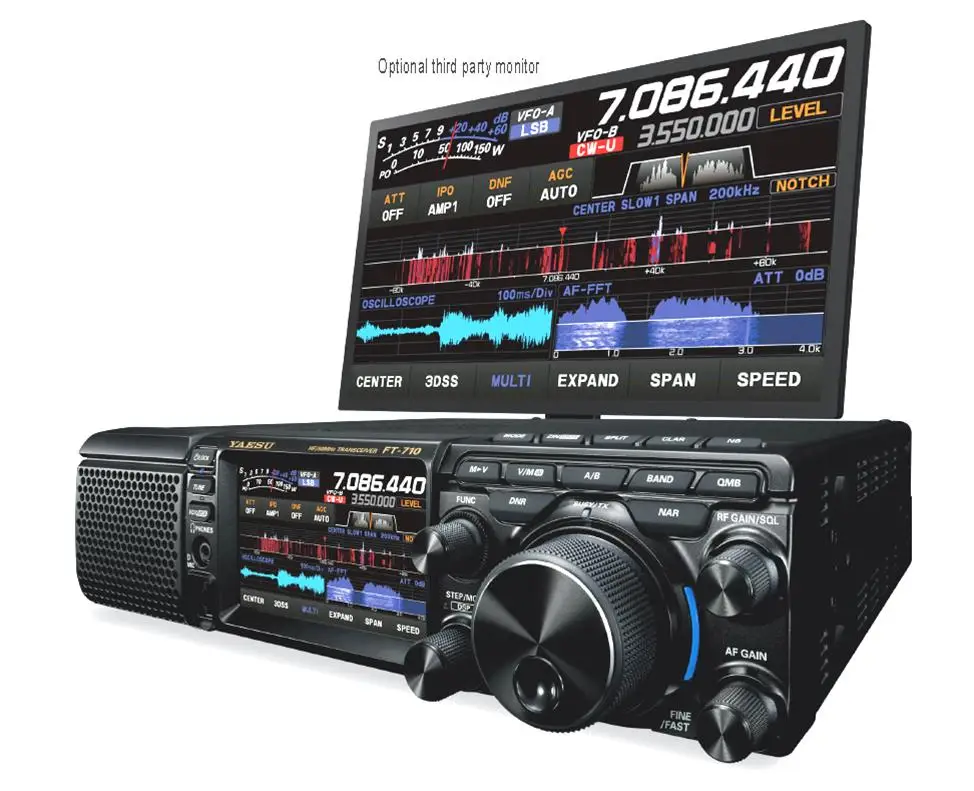 Yaesu FT-710 AESS Transceptor HF/50 MHz com SP-40