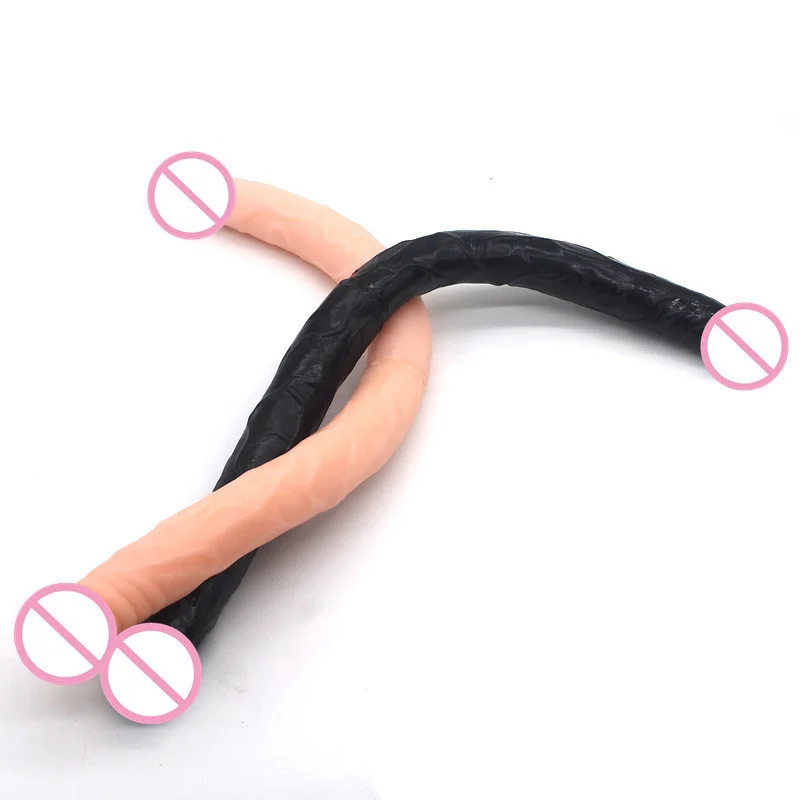 55cm Long Sex Real Penis Double Head Dildos G Spot Vaginal Prostate Stimulator Anal Plug Sex Toys for Women Men Masturbator