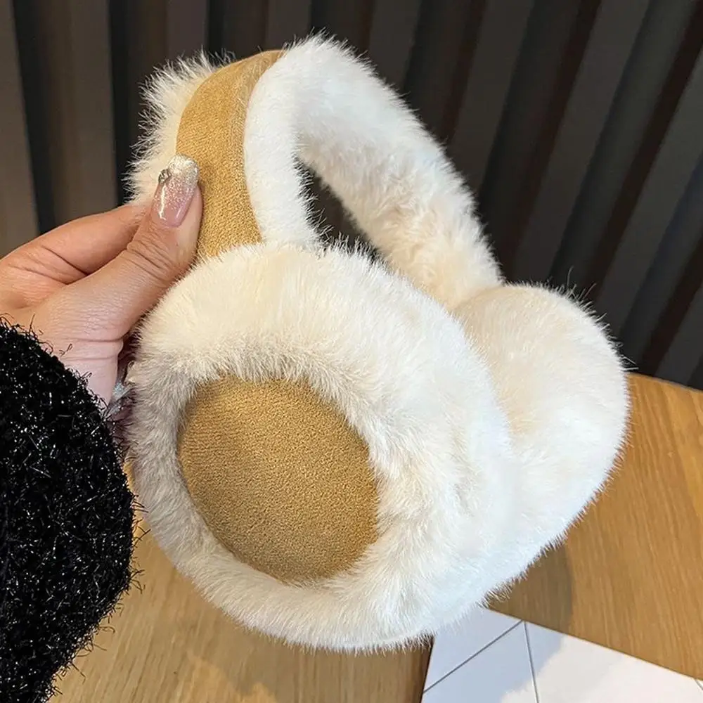 Fashion Korean Plush Earmuffs Winter Thicken Fluffy Earmuffs Warm Cold Protection Earflap Suede Plush Ear Cover Christmas Gifts