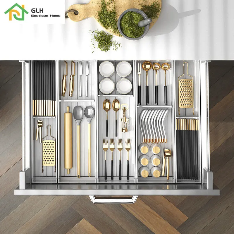 Kitchen Drawer Divider Tableware Storage Box Home Cabinet Built-in