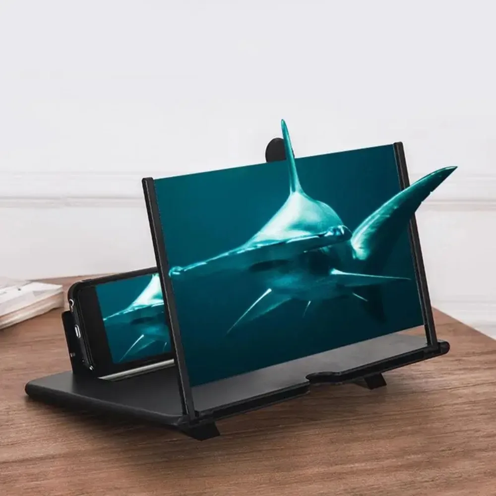 Phone Screen Amplifier 10/12/14 Inch 3D Foldable Mobile Phone Desk Stand TV Magnifying Glass HD Stand Video Enlarge Bracket