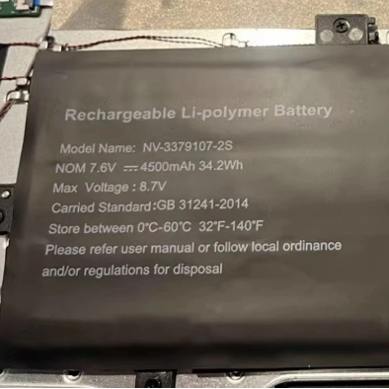Bateria do Portátil 7.6v 34.2wh 4500mah para Geo 12.5 Tablet pc Geobook 120 Bdf11 Novo Nv34921072s Nv-3492107-2s H-3585229p - Imagem 2