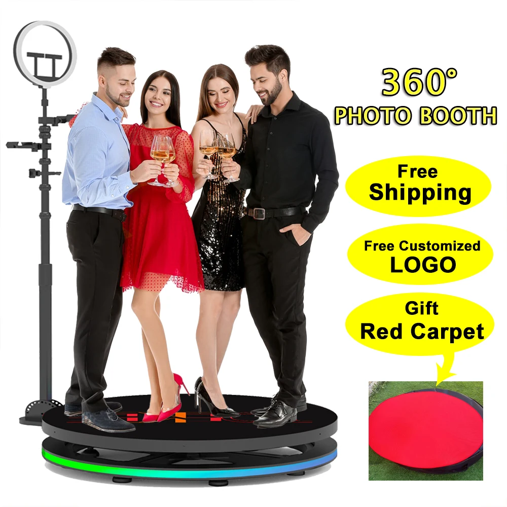 Portable 360 photo booths automatic for video events 360 platform booth