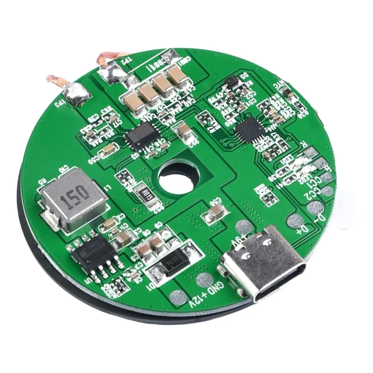 (A23G) TYPE-C 20W 고출력 고속 충전기 무선 충전기 송신기 모듈 스페이서 0-10MM 무선 충전 스테이션 무선 충전기