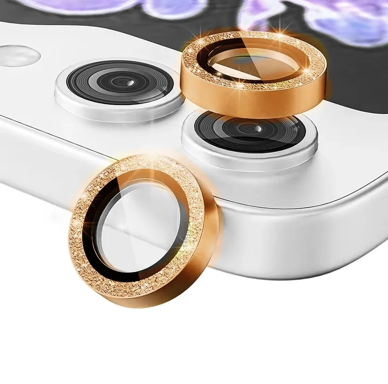 Glitter Diamond Alloy Camera Lens Protector with HD Glass