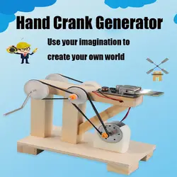 Sale Wooden Educational Kits School Projects Science Experiment Toys Physics Learning STEM Toy Dynamo Generator Model