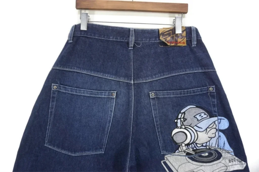 

Y2k Jeans Streetwear Harajuku Hip Hop Cartoon Graphic Embroidery Retro Baggy Jeans Men Women New Punk Rock Gothic Wide Trousers