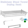 Laundry Drying Rack Collapsible Wall Mounted Clothes Drying Rack Stainless Steel Drying Rack Retractable Towel Drying Rack Space 1
