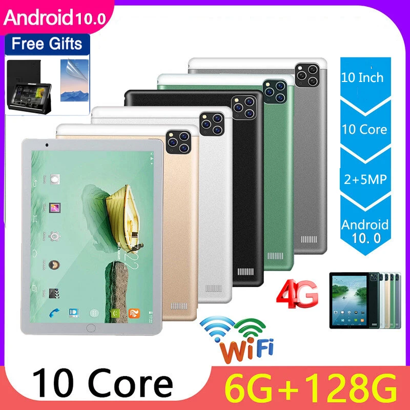 Новый 10 1 дюймовый планшетный ПК Android 0 6G + 128 Гб Обучающие офисные игры 4G WiFi вход