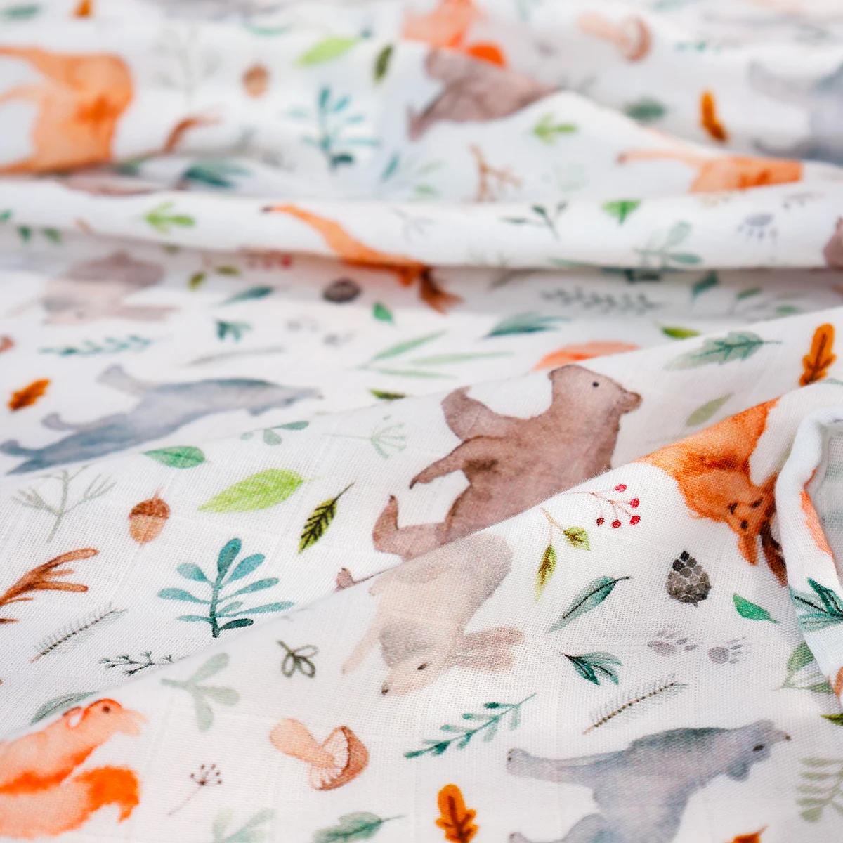 Happy Flute Muslin Cotton Baby Swaddles Soft Newborn Blankets Bath Gauze Infant Wrap Sleepsack Strolle Cover Comfortable Blanket