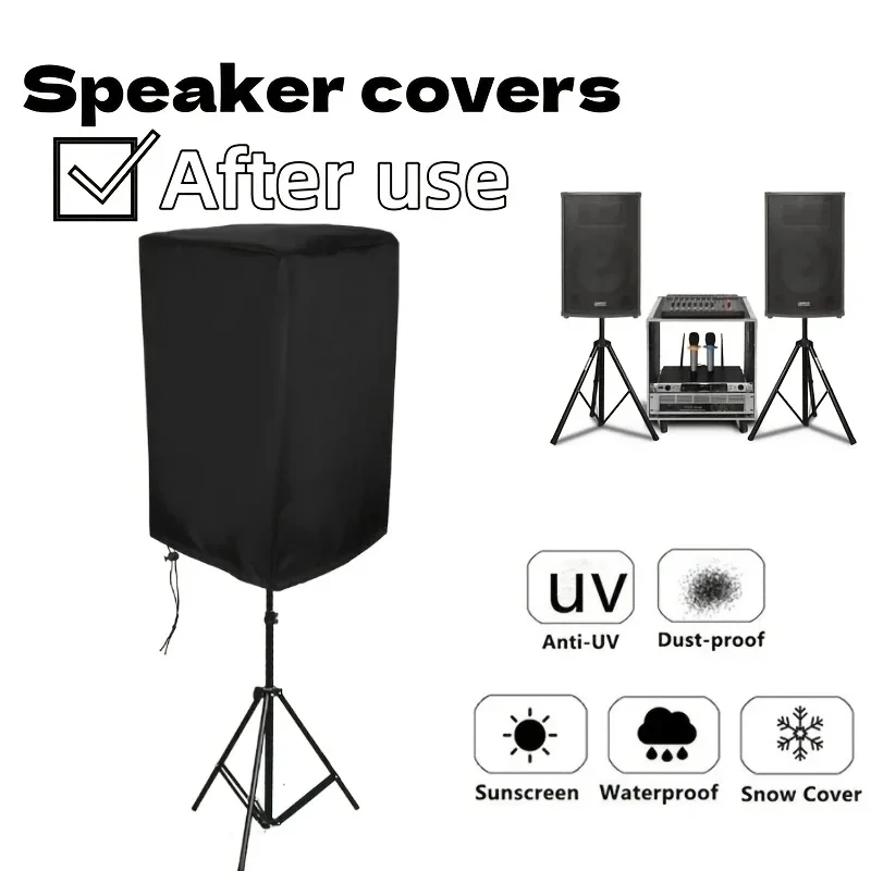 210D Oxford Cloth Speaker Covers Water and Dust Resistant Multiple Sizes for Home Theater Outdoor Sound Systems