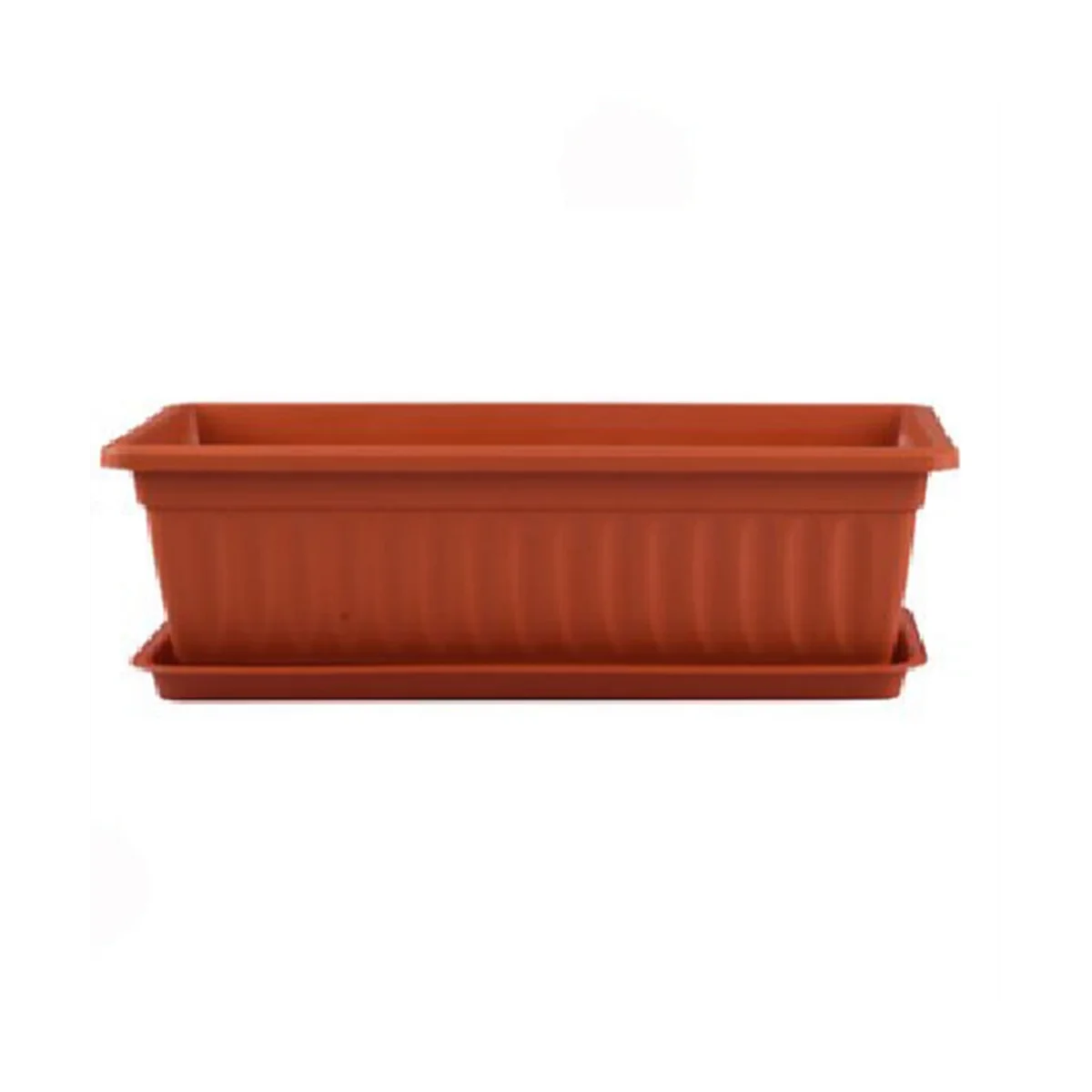 

Nursery Pot Absorbing Water Vegetable Pot Long Strip Double Layer Flower Pot Plastic Basin for Indoor Garden Balcony B