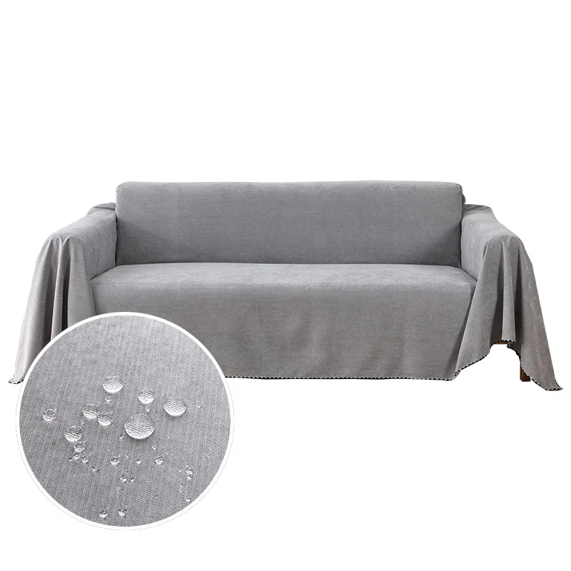Wide Application Solid Color Large Size Sofa Blanket Furniture Cover Durable Fabric Anti-scratch Home Living Room Decor