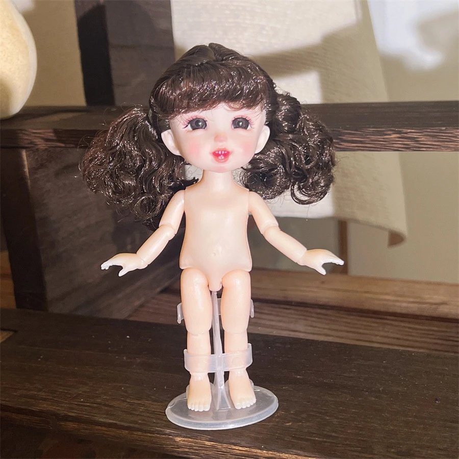 17cm Doll with Different Expressions, Cute 1/8 BJD Doll, 13 Joint Movable Doll Girl Toy 6