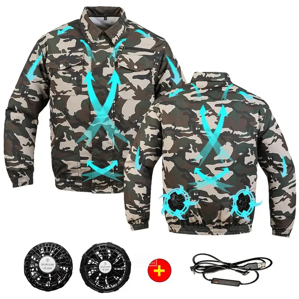 Men's USB charging cooling vest Summer camo vest Sports cooling fan cooling air conditioning workers wear men's work clothes s11 bluetooth 5 0 tws earbuds true wireless headphones with dual mic in ear music earphones twins sports headset charging box battery digital display touch control