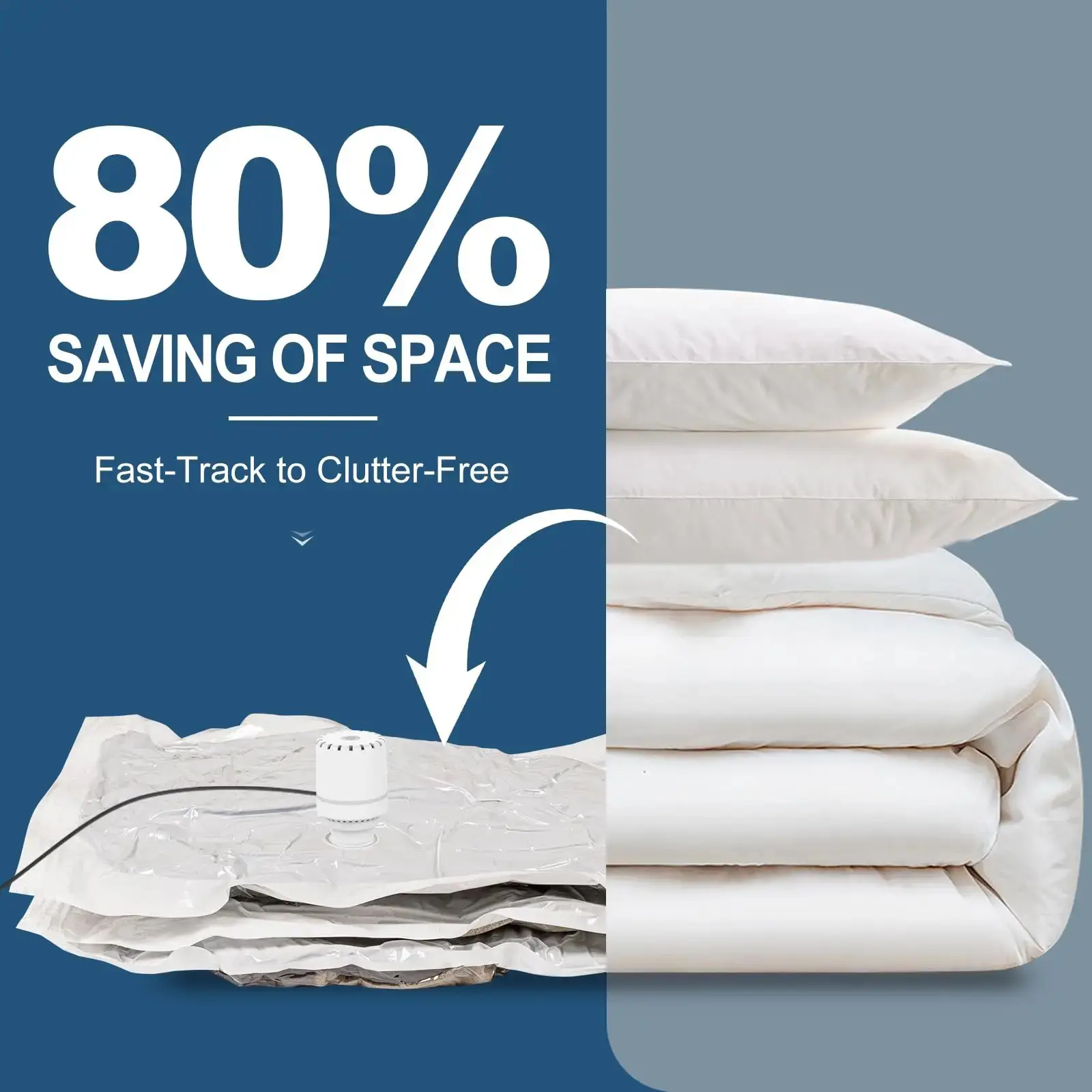 Set di 3 sacchetti a compressione per valigie, organizer per