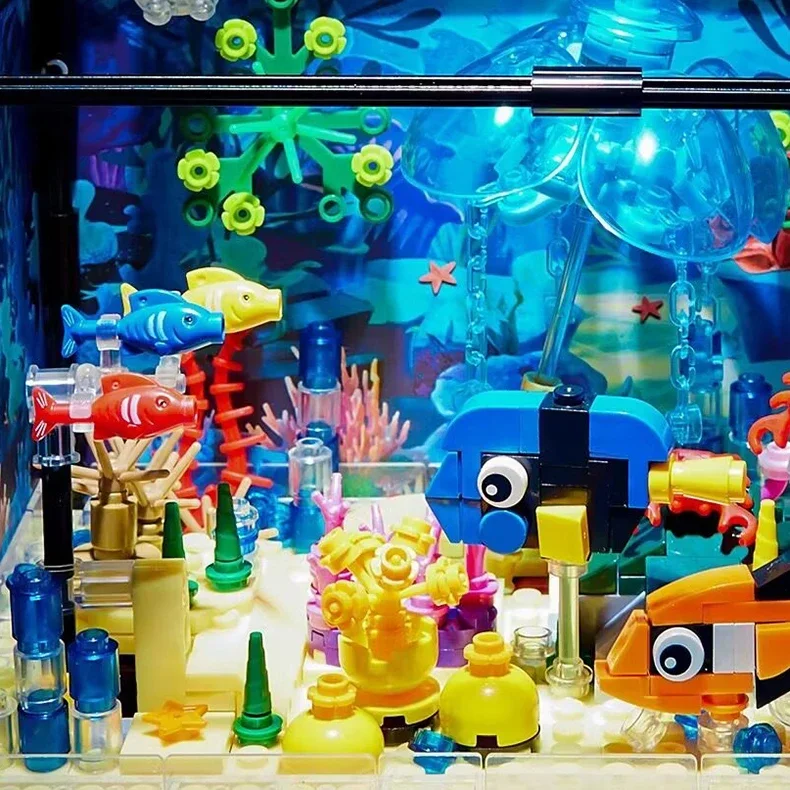 Lego Moc Aquarium Poissons
