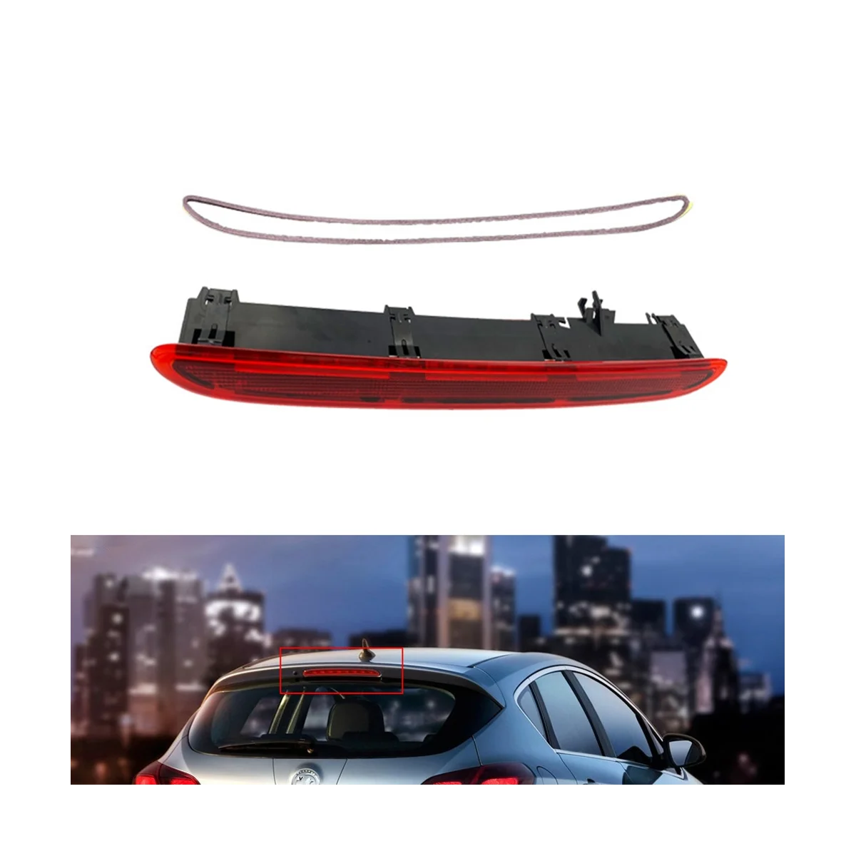 13372164 Car LED High Mount Rear Third Brake Light Stop Signal Lamp for Opel Vauxhall Astra J Hatchback 2010-2017