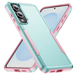 Premium ProtectiveBox Phone Case with Advanced Durability - Galaxy S25 Edge (Green and pink)