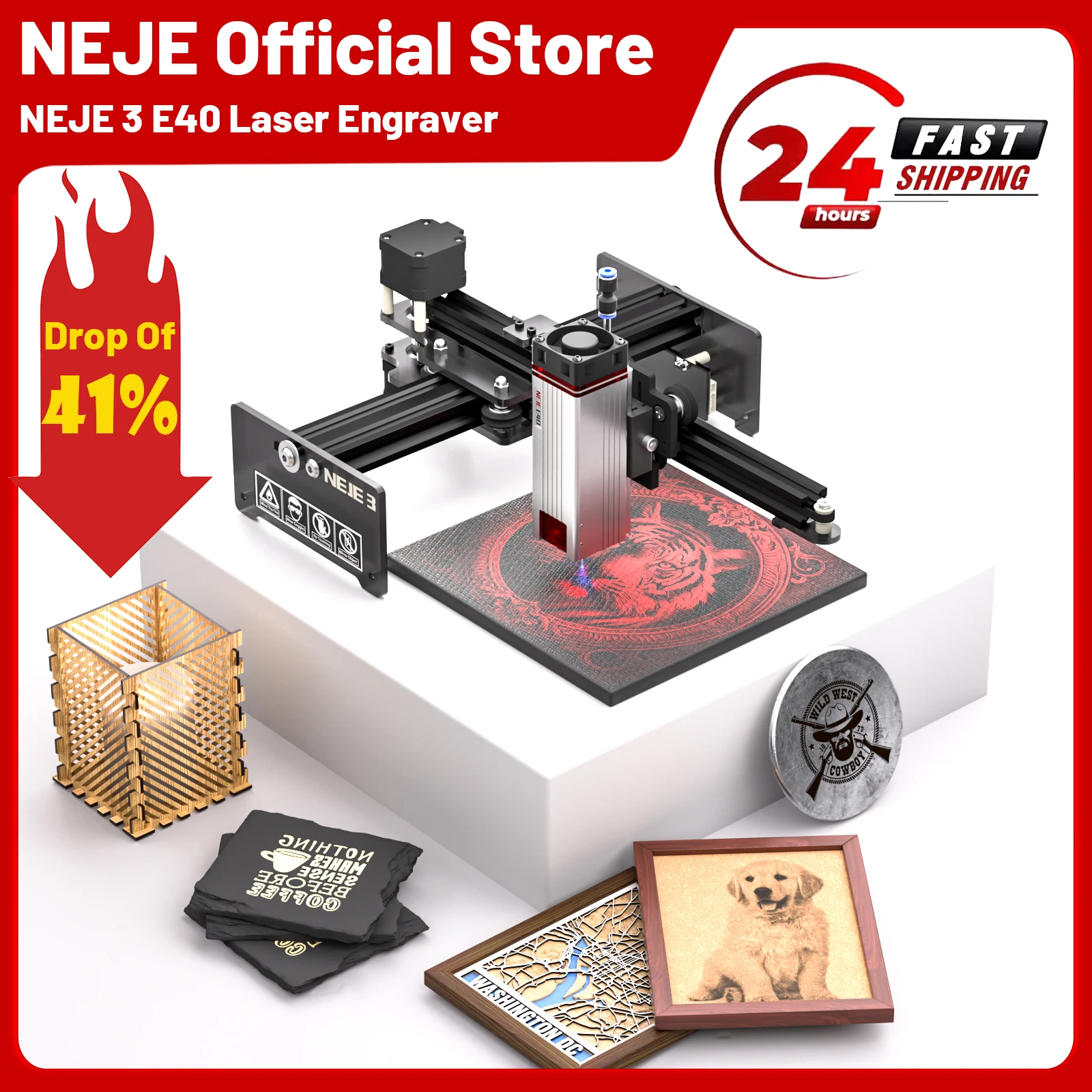 NEJE 3 Metal Cut Diode Laser Engraver and Cutter, Laser Engraving