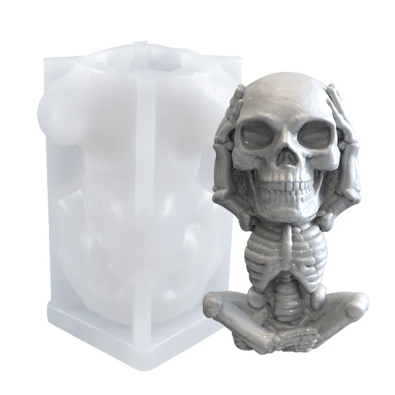 Halloween Skull Silicone Mold Resin Epoxy Casting Making DIY Soap