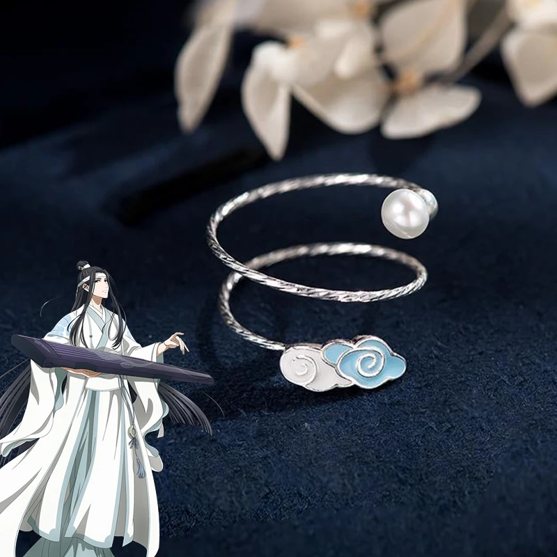 Grandmaster of Demonic Ring MDZS The Untamed Lan Wangji Cosplay через все эти аналогичные мужские и женские ювелирные изделия Mo Dao Zu Shi
