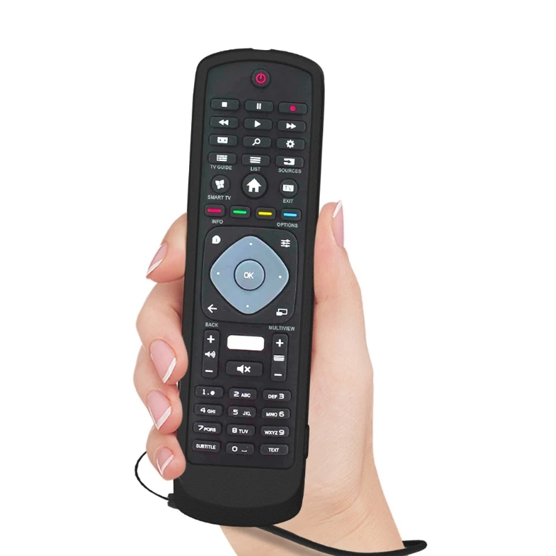 Protective Silicone Remote Control Protector Case Cover for PHILIPS with NETFLIX HOF16H303GPD24 Remote