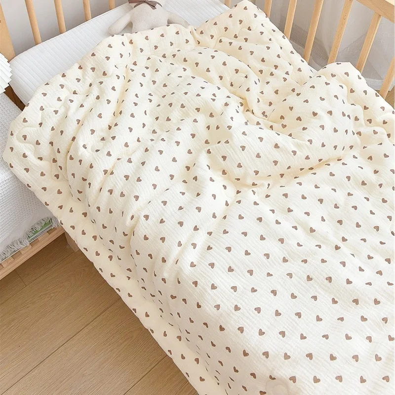 

Dropshipping Baby Unisex Muslin Blanket Winter Newborn Swaddle Wrap Korean Bear Bunny Warm Baby Kids Bedding Quilt for Crib