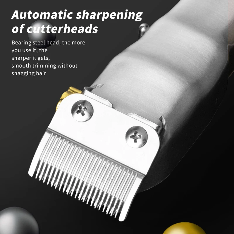 WAIKIL Hot Sell Professional Barber Hair Clipper High Quality LCD Power Display Electric Cordless Hair Trimmer All Metal 3