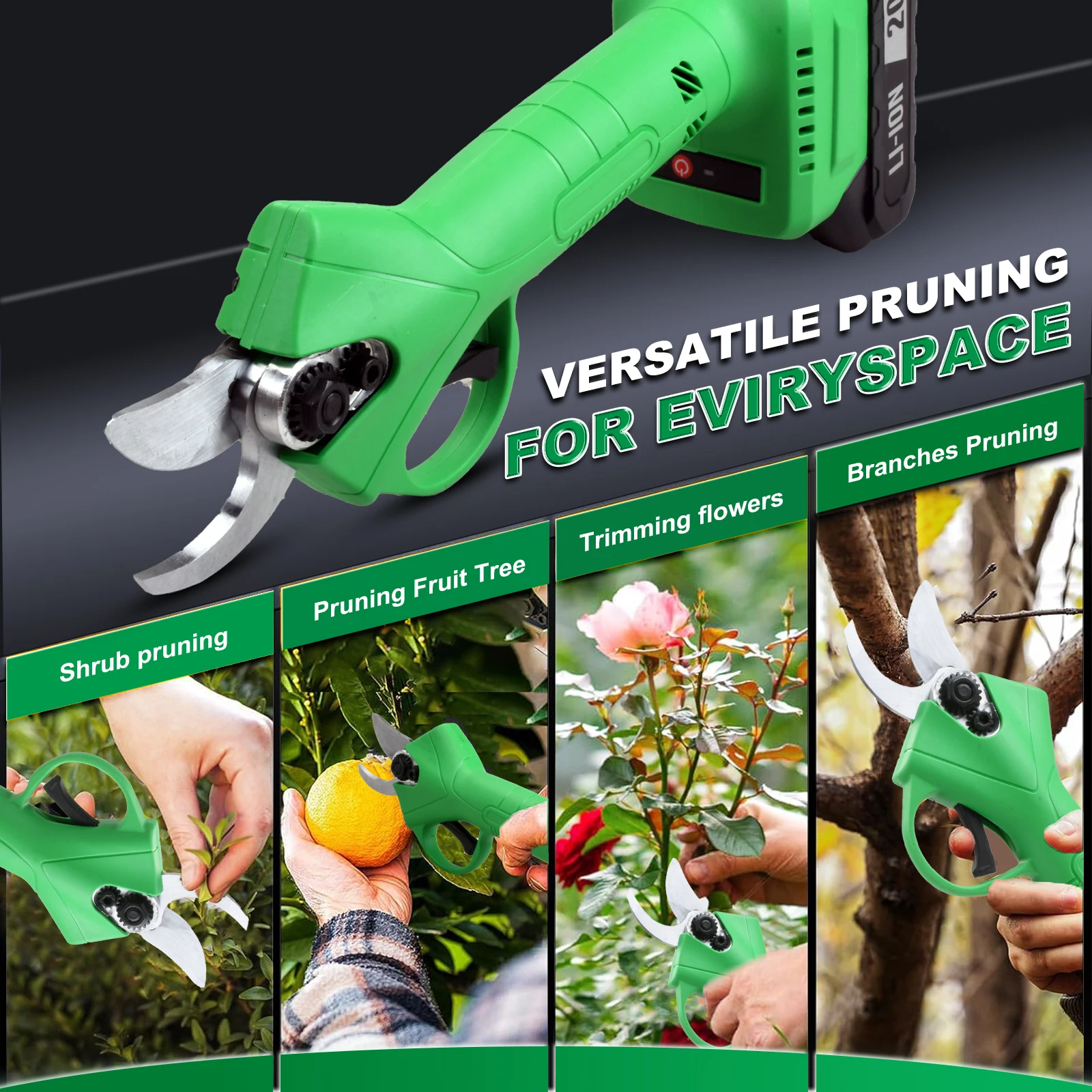 20V Cordless Pruner With Brushless Motor Electric Power Garden Tools For Efficient Wood Cutting Local