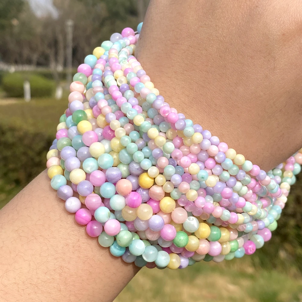 Natürliche Macaron Bunte Shell Perlen Liebe Herz Rohr Stern Mond Lose Perlen Für Schmuck Machen DIY Armband Halskette Zubehör