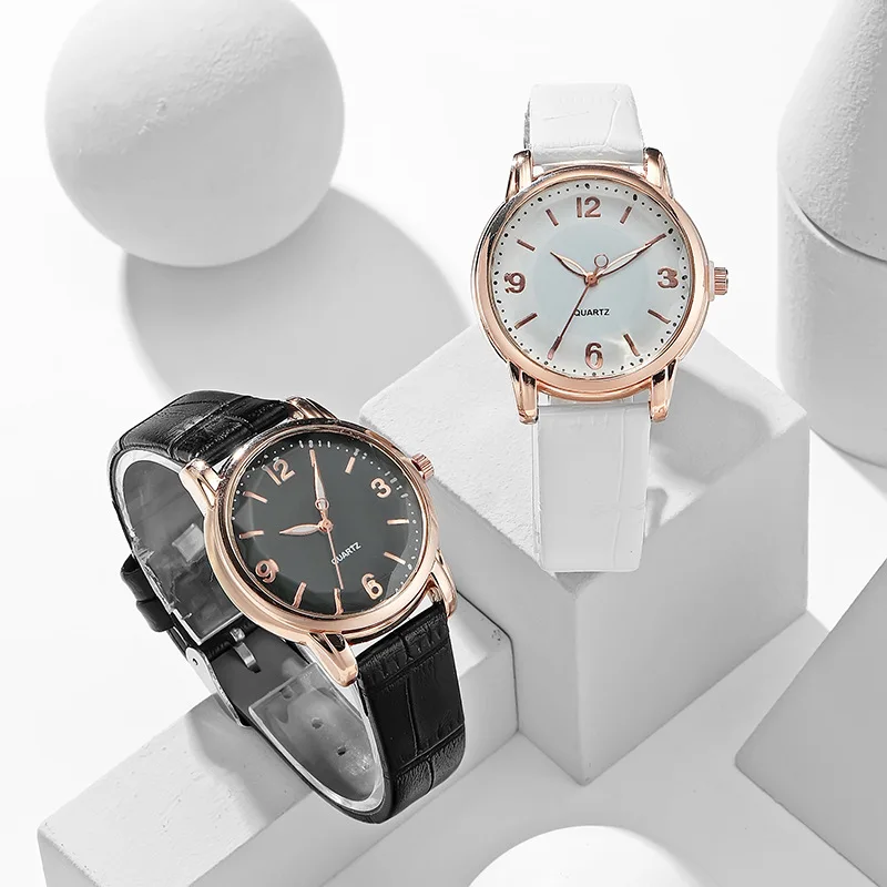 

Simple Quartz Women's Watch Leather Strap Women's Watch Creative Student Watch Clock