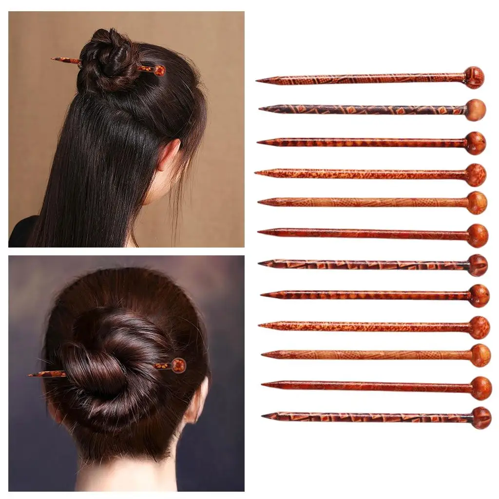 12Pieces 5.12inch Retro Hair Sticks Flowers Printed Wood Hairpin Chopsticks Wooden Hairpin Headdress DIY Accessories 12Pieces 5.12inch Retro Hair Sticks Flowers Printed Wood Hairpin Chopsticks Wooden Hairpin Headdress DIY Accessories