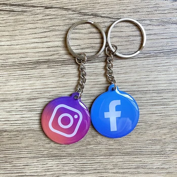 Instagram NFC Epoxy Tag NFC Key Card Proximity 13.56MHz URL Link Sharing Keychain for Increase Followers 1