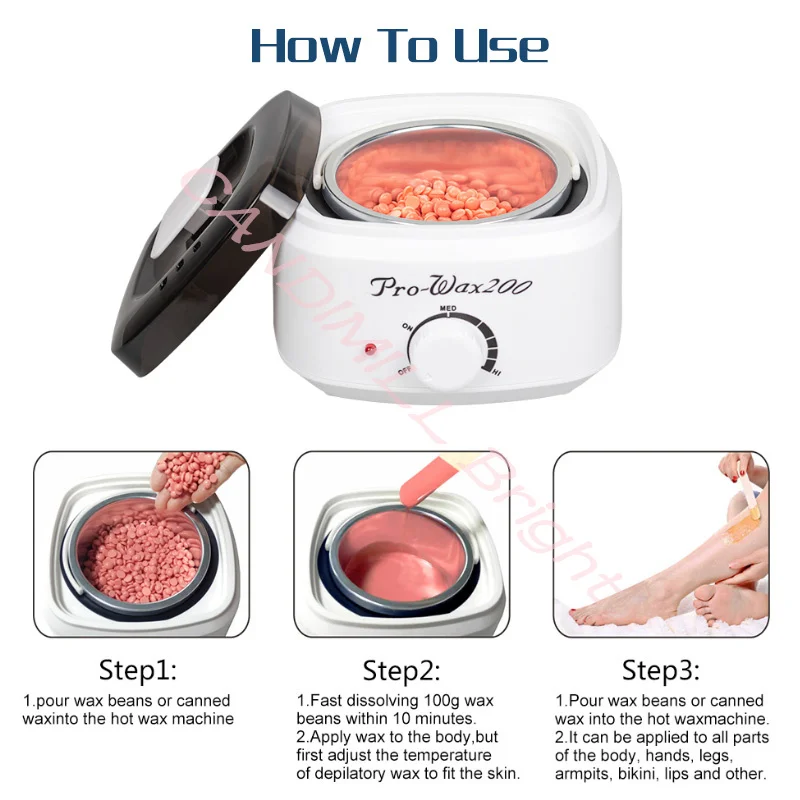Hair Removal Wax Beans Heater Paraffin for Men And Women Hand Foot Body Care Smooth Skin Melting Wax Heating Machine