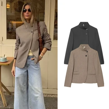Women's Spring Blazers Blouse 2026 New Fashion Young Women's Elegant Travel Holiday Jackets Spring Street Sarm Blazers Jackets 1