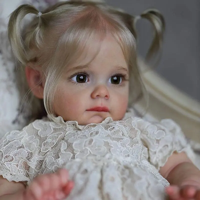 

22 inch lifelike girl rebirth doll, full body soft enamel, simulated baby doll
