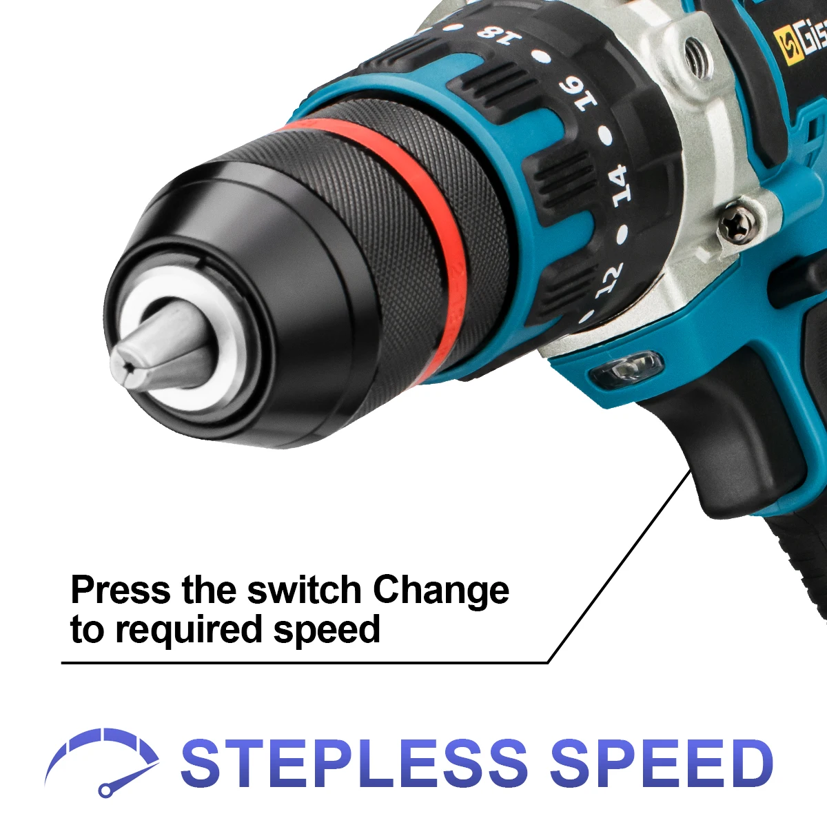 18V 13mm 480N.M Brushless Electric Impact Drill Cordless Drill Electric Screwdriver DIY Driver Power Tool for Makita 18V Battery 3