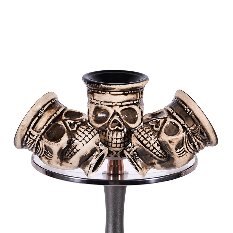 Ceramic Hookah Bowl Skull Shisha Pipe Head Flavor Narguile Pipa Hooka