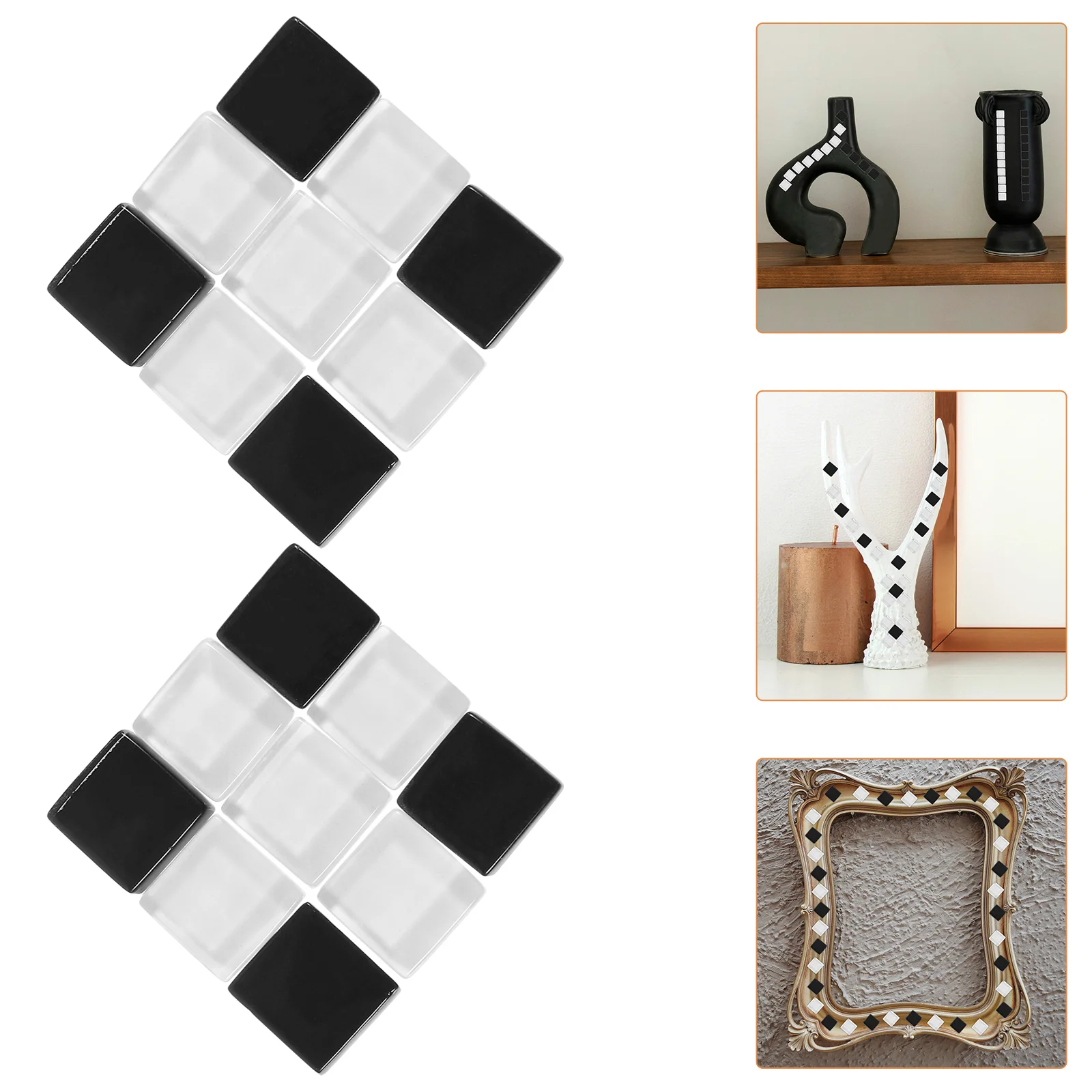

Mosaic Tiles Coasters for Crafts Decorate DIY Candlesticks Glass Delicate Small Child