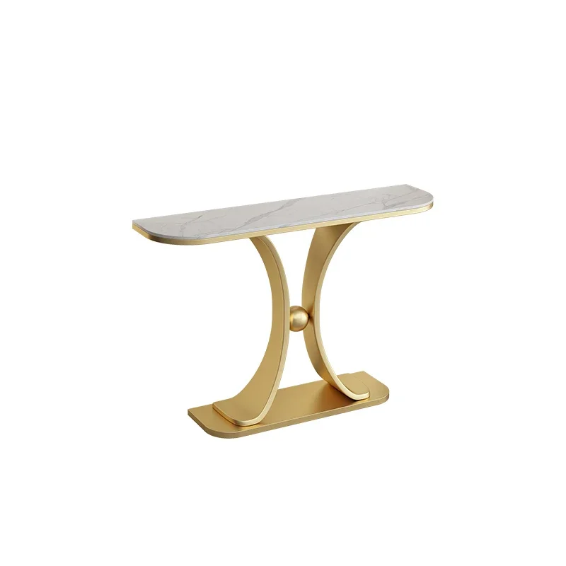 שולחן קונסולה מתכתי יוקרתי מינימליסטי עם כניסה פשוטה, שולחן קונסולה אסתטי ומרהיב, רהיטי בית