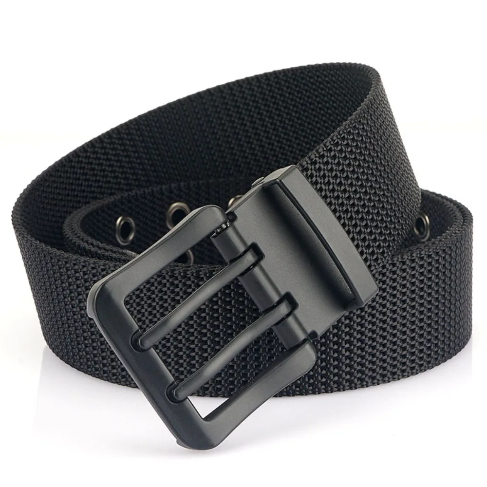 

Fashion Vintage Casual Quick Drying Double Pin Buckle Waistband Canvas Strap Weave Waist Band Nylon Braided Belt