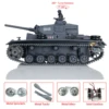 1/16 Scale Toys HENG LONG 7.0 Upgraded Panzer III L RTR RC Tank 3848 W/ 360° Turret RC Panzer for Boys TH17343-SMT4 1