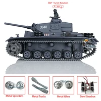 1/16 Scale Toys HENG LONG 7.0 Upgraded Panzer III L RTR RC Tank 3848 W/ 360° Turret RC Panzer for Boys TH17343-SMT4 1