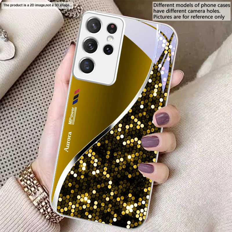 Sleek Silver Metal Curve Glass Phone Case