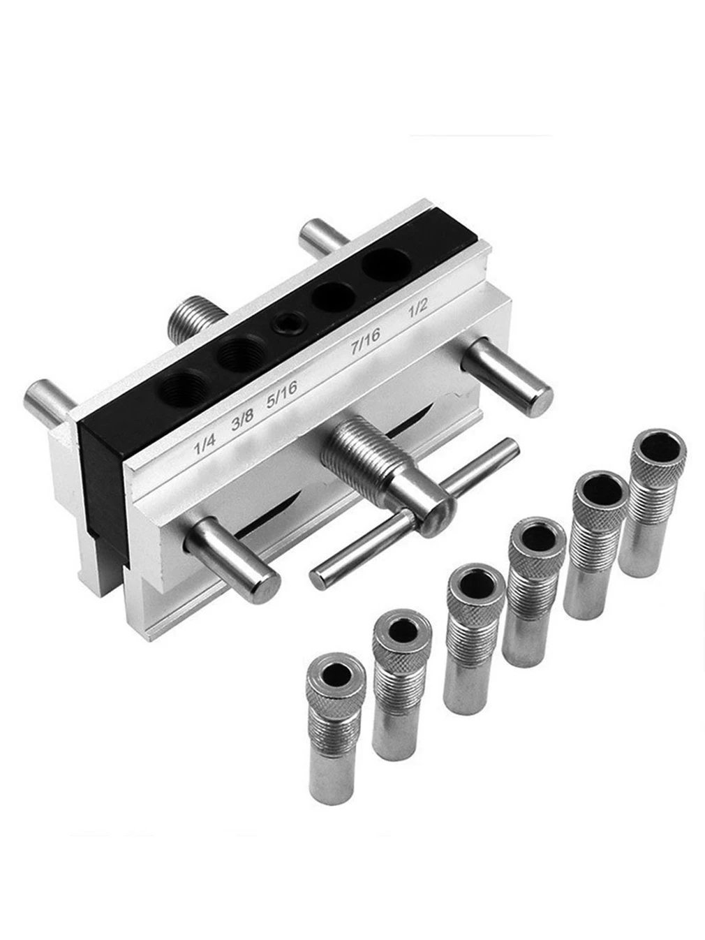 Alloy Vertical Pocket Hole Jig Woodworking 6/8/10/11/12mm Drilling